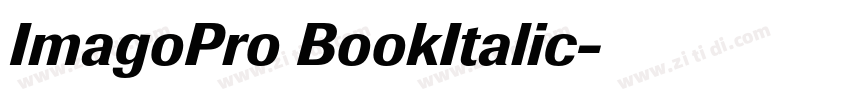 ImagoPro BookItalic字体转换
